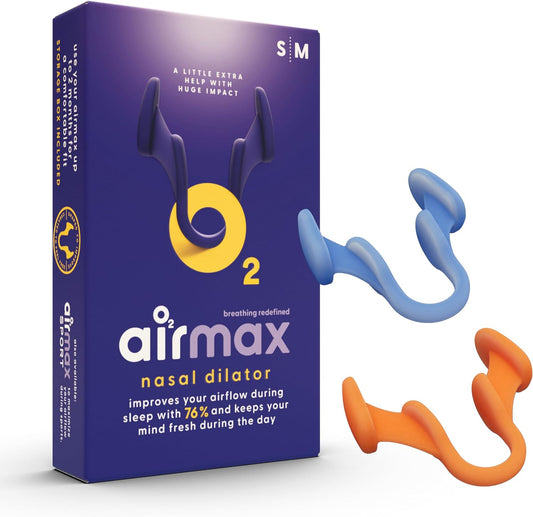 Nasal Dilators Trial Pack - anti Snoring Devices - 76% More Airflow for Better Breathing & against Nasal Congestion - Guaranteed Fit (1X Small & 1X Medium) - Reusable